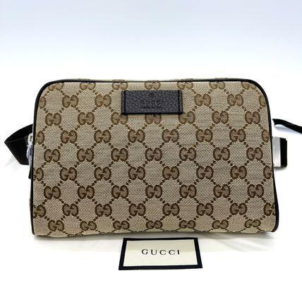 国内発！すぐ届く★人気 GUCCI GGキャンバス ボディバッグ